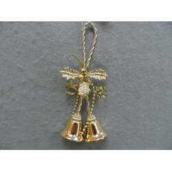 Item 303036 Gold Bells With Bow Ornament