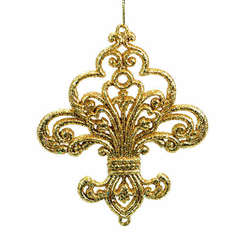 Item 303042 Gold Fleur-De-Lis Ornament