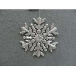 Item 303044 thumbnail Champagne Silver Snowflake Ornament