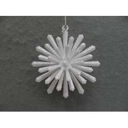 Item 303053 Iridescent/Sparkle Silver Ice Snowflake Ornament