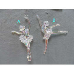 Item 303083 thumbnail Clear/Multicolor Ballet Ornament