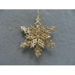 Item 303111 thumbnail Champagne Gold Snowflake Ornament