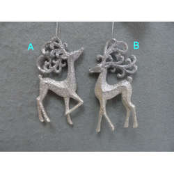 Item 303126 Silver Deer Ornament