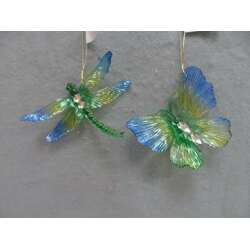 Item 303149 thumbnail Blue/Green Dragonfly/Butterfly Ornament