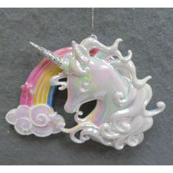 Item 303160 Multicolor Unicorn With Rainbow Ornament