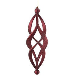 Item 312022 Acrylic Red Twisted Spiral Ornament