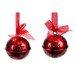 Item 312023 thumbnail Red Joy/Noel Jingle Bell Ornament