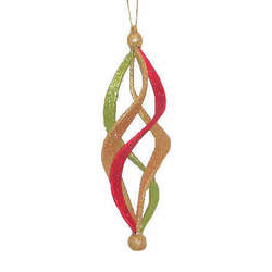 Item 312030 Red/Gold/Green Twisted Spiral Ornament