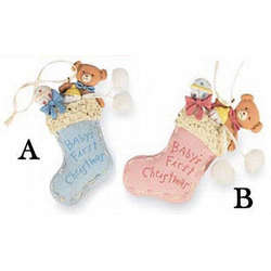 Item 312057 Baby's First Christmas Stocking Ornament