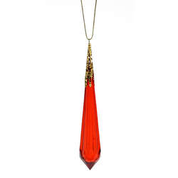 Item 312077 Red Faceted Drop Ornament