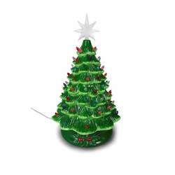 Item 322013 Green Musical Ceramic Tabletop Christmas Tree