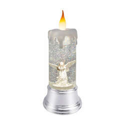 Item 322019 Rotating Angelic Fanfare Glitter Candle