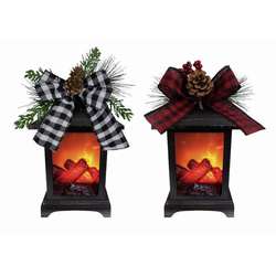 Item 322305 Bronze Christmas Time Fireplace Lantern
