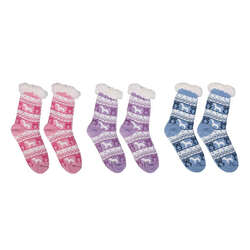 Item 322310 thumbnail Puppy Love And Bows Thermal Slipper Socks