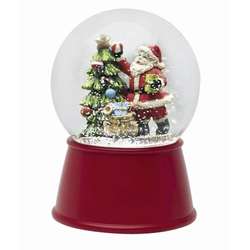 Item 322321 Santa With Tree Musical Water Globe