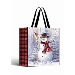 Item 322324 Snowman With Cardinal  Bag