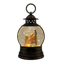 Item 322335 Fall Scarecrow Fishbowl Glitter Lantern
