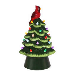 Item 322519 LED Green Christmas Tree With Bird Topper
