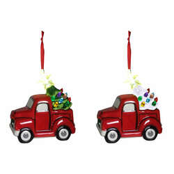 Item 322528 Lil Red Truck Ornament