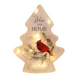 Item 322541 LED Cardinal Tree Glass Vase