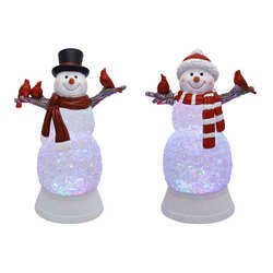 Item 322562 thumbnail Glitter Snowman With Cardinal