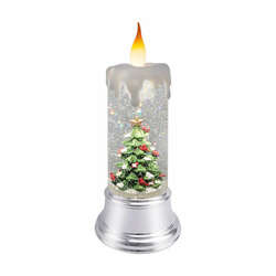 Item 322565 thumbnail Rotating Christmas Tree With Cardinals Glitter Candle