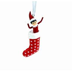 Item 333133 Elf On The Shelf In Stocking Ornament