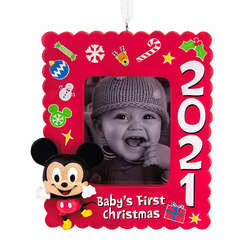 Item 333183 Mickey Mouse Baby's First Photo Frame 2021 Ornament