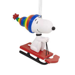 Item 333218 Snoopy Sled Ornament