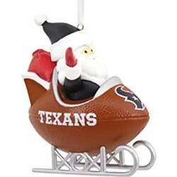 Item 333295 thumbnail Houston Texans Santa Football Sled Ornament