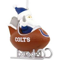 Item 333296 Indianapolis Colts Santa Football Sled Ornament