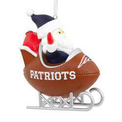 Item 333300 thumbnail New England Patriots Santa Football Sled Ornament