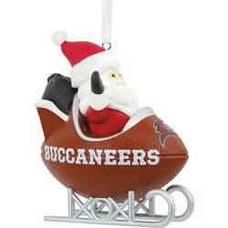 Item 333308 Tampa Bay Buccaneers Santa Football Sled Ornament