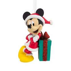 Item 333465 thumbnail Mickey Mouse Leaning On Present Ornament