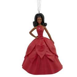 Item 333489 African American Holiday Barbie Ornament