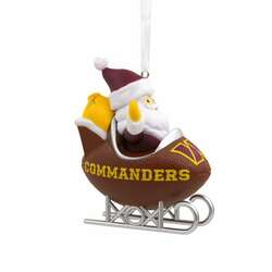 Item 333679 Santa Football Sled Washington Commanders Ornament