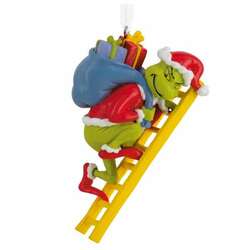 Item 333918 thumbnail Grinch On Ladder Ornament