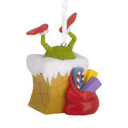 Item 334129 Grinch In Chimney Ornament