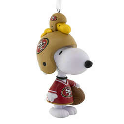Item 334157 thumbnail Peanuts Bouncing Buddy San Fran 49ers Ornament