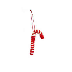 Item 340226 Small Fabric Candy Cane Ornament