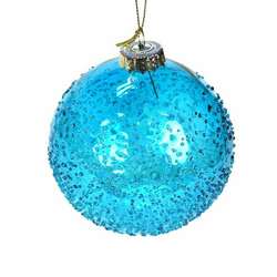 Item 351017 Sky Blue Rock Candy Ball Ornament