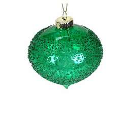 Item 351020 Cruz Bay Green Rock Candy Onion Ornament