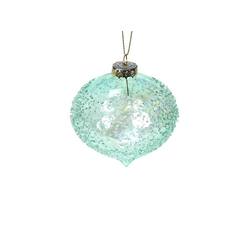 Item 351021 Sea Crystal Turquoise Rock Candy Onion Ornament