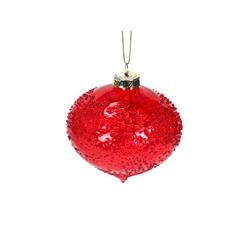 Item 351024 Fire Coral Red Rock Candy Onion Ornament