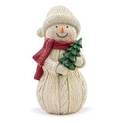 Item 353020 thumbnail Knit Snowman Holding Tree