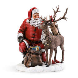 Thumbnail Santa With Reindeer