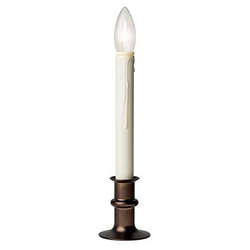 Item 358002 Battery Operated LED Window Candle With Adjustable Bronze Base
