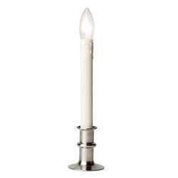 Item 358005 Battery Operated Brushed Nickel Hugger Window Candle