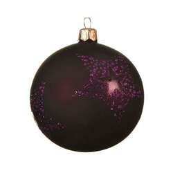 Item 360020 Purple Shiny Star Ball Ornament