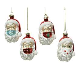 Item 360025 Santa With Face Mask Ornament